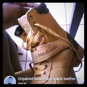 Brown female polo boots